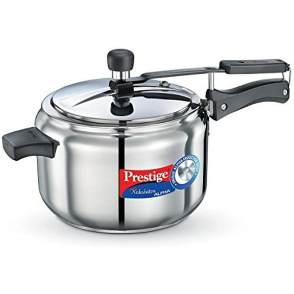 Prestige Nakshatra Alpha Stainless Steel Pressure Cooker, 5 Litres (PRN5)