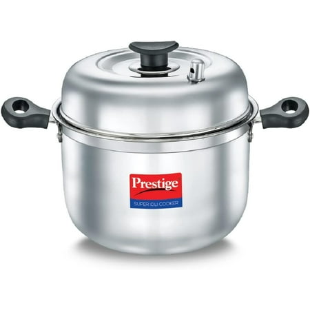 Prestige PRID6 Cooker, 5Plates + 1 Mini Idli Plate, SILVER - Total 6 Plates