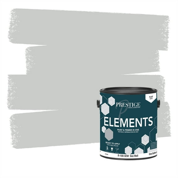 Prestige Paints Elements Interior Paint and Primer in One, Flat, 1 Gallon, Sea Wall