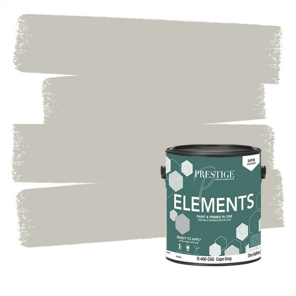 Prestige Paints Elements Interior Paint and Primer in One, Satin, 1 Gallon, Cape Gray
