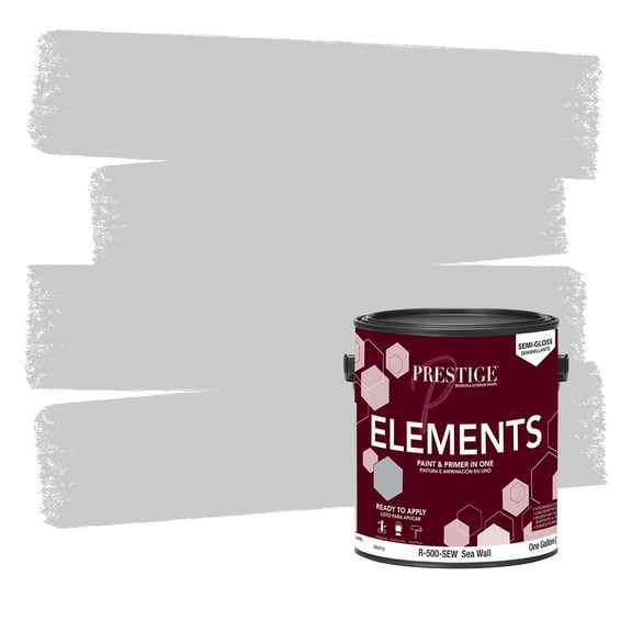 Prestige Paints Elements Interior Paint and Primer in One, Semi-Gloss, 1 Gallon, Sea Wall