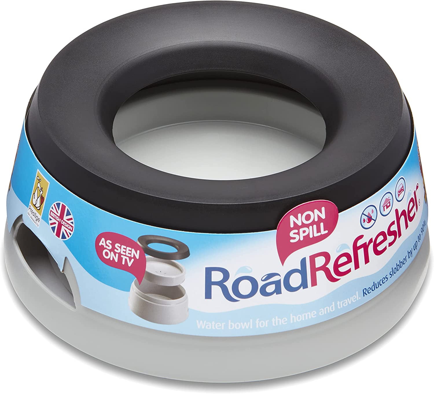 Prestige Pets Road Refresher, The NoSpill Slobber Stopper Water Bowl