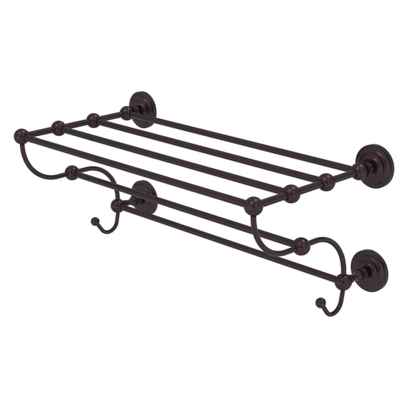 Prestige Que New Collection 36-in Train Rack Towel Shelf in Antique Bronze