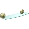 thumbnail image 1 of Prestige Que New Collection Glass Shelf - Satin Brass / 18 Inch, 1 of 11