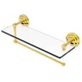 thumbnail image 1 of Prestige Que New Collection Paper Towel Holder with 16-in Glass Shelf in Polished Brass, 1 of 3
