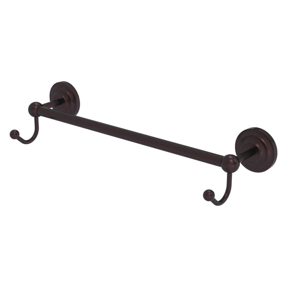 Prestige Que New Collection Towel Bar with Integrated Hooks - Antique Bronze / 18 Inch