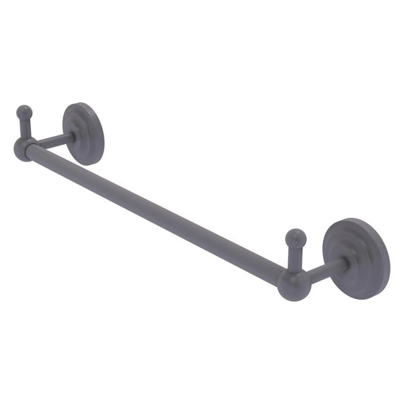 Prestige Que New Collection Towel Bar with Integrated Hooks - Matte Gray / 30 Inch