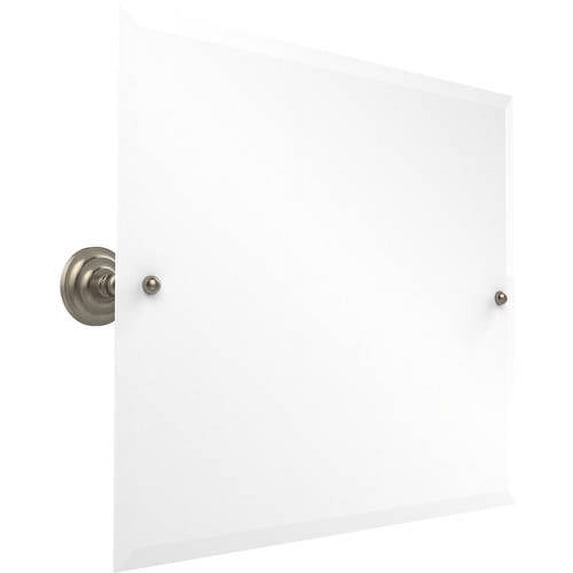 Prestige Que New Frameless Landscape Rectangular Tilt Mirror with Beveled Edge - Antique Pewter