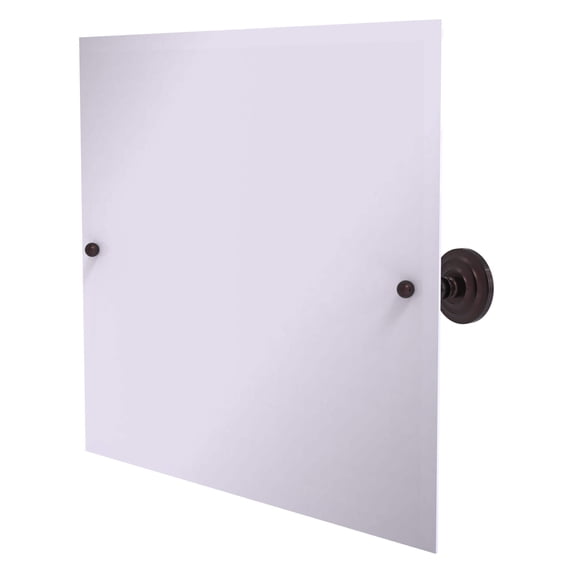 Prestige Que New Frameless Landscape Rectangular Tilt Mirror with Beveled Edge in Antique Bronze