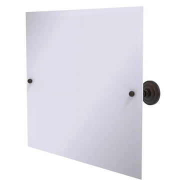 Prestige Que New Frameless Landscape Rectangular Tilt Mirror with Beveled Edge in Venetian Bronze