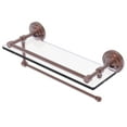 thumbnail image 1 of Prestige Que New Paper Towel Holder with Gallery Glass Shelf - Antique Copper / 16 Inch, 1 of 3