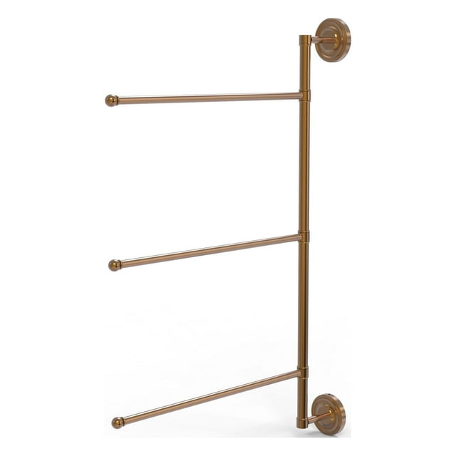 Prestige Regal 3 Swing Arm Vertical 28-in Towel Bar in Brushed Bronze