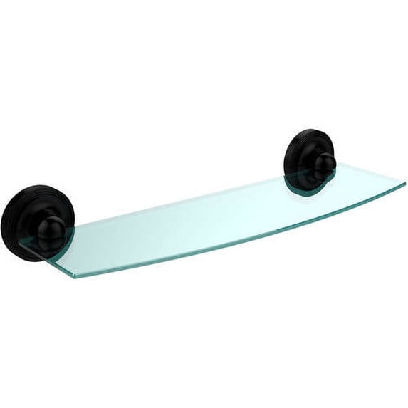 Prestige Regal Collection 18-in Glass Shelf in Matte Black