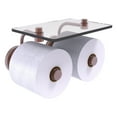 thumbnail image 1 of Prestige Regal Collection 2 Roll Toilet Paper Holder with Glass Shelf - Antique Copper, 1 of 11
