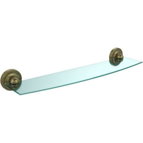 Prestige Regal Collection 24-in Glass Shelf in Antique Brass