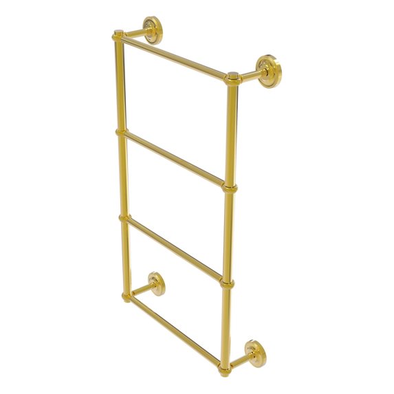 Prestige Regal Collection 4 Tier Ladder Towel Bar with Twisted Accents - Polished Brass / 36 Inch