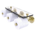 thumbnail image 1 of Prestige Regal Collection Horizontal Reserve 3 Roll Toilet Paper Holder with Glass Shelf - Unlacquered Brass, 1 of 11