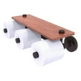 thumbnail image 1 of Prestige Regal Collection Horizontal Reserve 3 Roll Toilet Paper Holder with Wood Shelf - Antique Bronze, 1 of 11