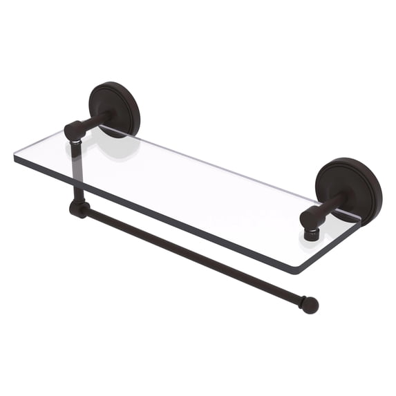 Prestige Regal Collection Paper Towel Holder with Glass Shelf - Oil Rubbed Bronze / 16 Inch
