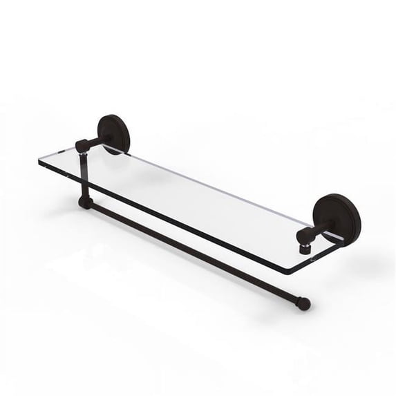 Prestige Regal Collection Paper Towel Holder with Glass Shelf - Oil Rubbed Bronze / 22 Inch