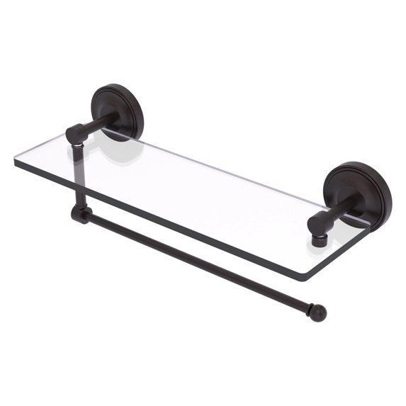 Prestige Regal Collection Paper Towel Holder with Glass Shelf - Venetian Bronze / 16 Inch