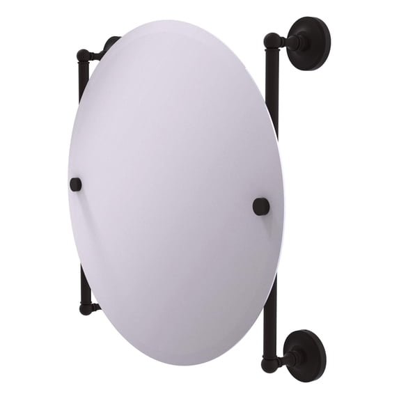 Prestige Regal Collection Round Frameless Rail Mounted Mirror - Oil Rubbed Bronze
