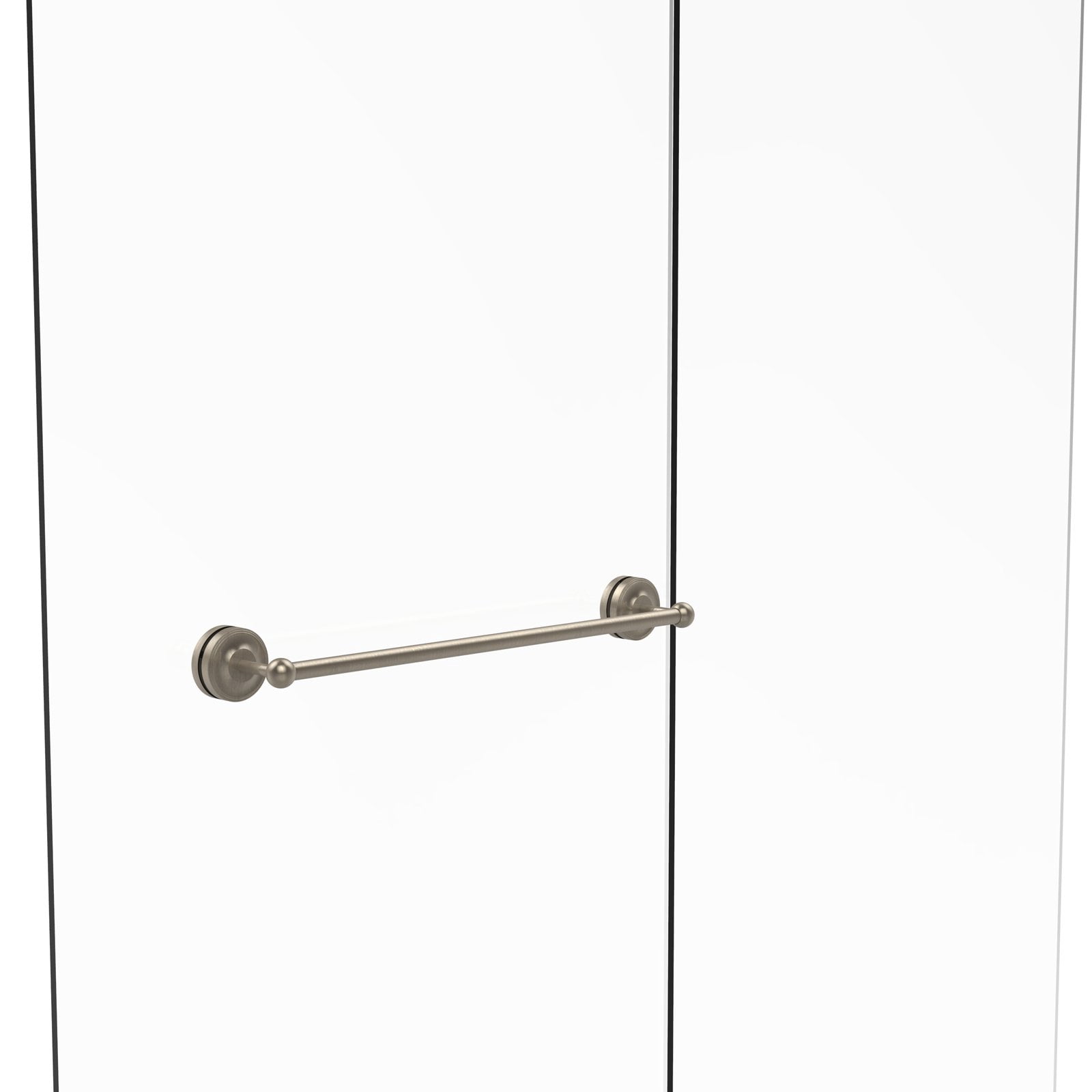 Allied Brass 24-Inch Double Towel Bar – Antique Bronze Finish – Solid Brass With Acrylic Accents – Easy Mount Bathroom Towel Rack