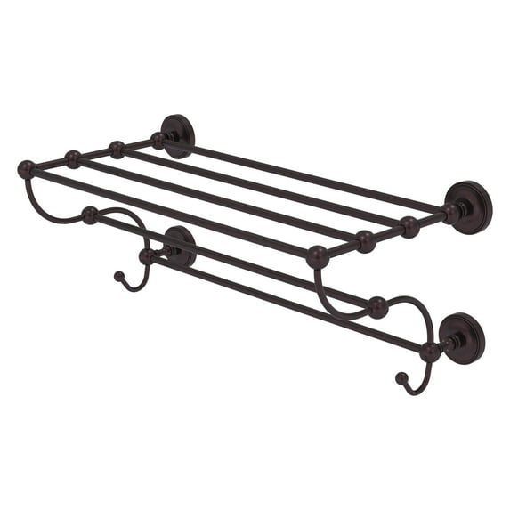 Prestige Regal Collection Train Rack Towel Shelf - Antique Bronze / 24 Inch