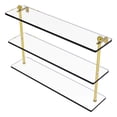 thumbnail image 1 of Prestige Regal Collection Triple Tiered Glass Shelf - Polished Brass / 22 Inch, 1 of 11
