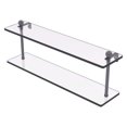 thumbnail image 1 of Prestige Regal Collection Two Tiered Glass Shelf - Matte Gray / 22 Inch, 1 of 7