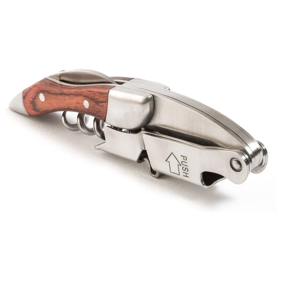 Prestige Rosewood By - The French Patented Spring-Loaded Double Lever Waiters Corkscrew