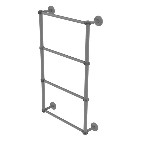 Prestige Skyline 4 Tier 30'' Ladder Towel Bar with Dotted Detail in Matte Gray