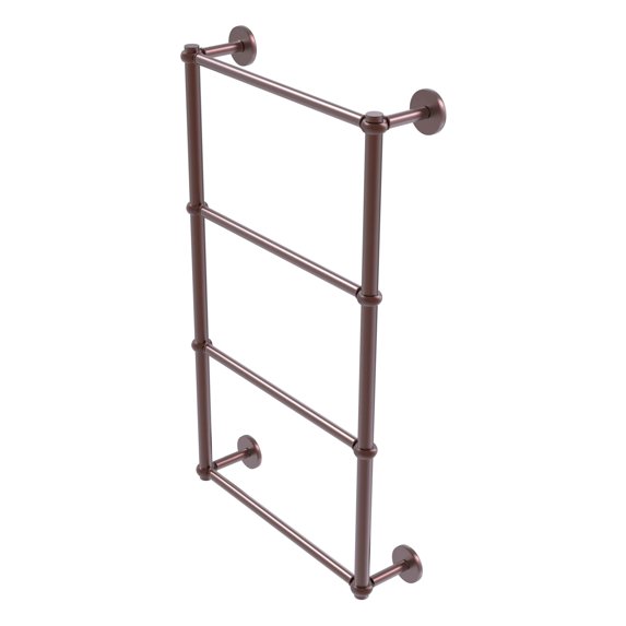Prestige Skyline Collection 4 Tier Ladder Towel Bar with Twisted Accents - Antique Copper / 30 Inch