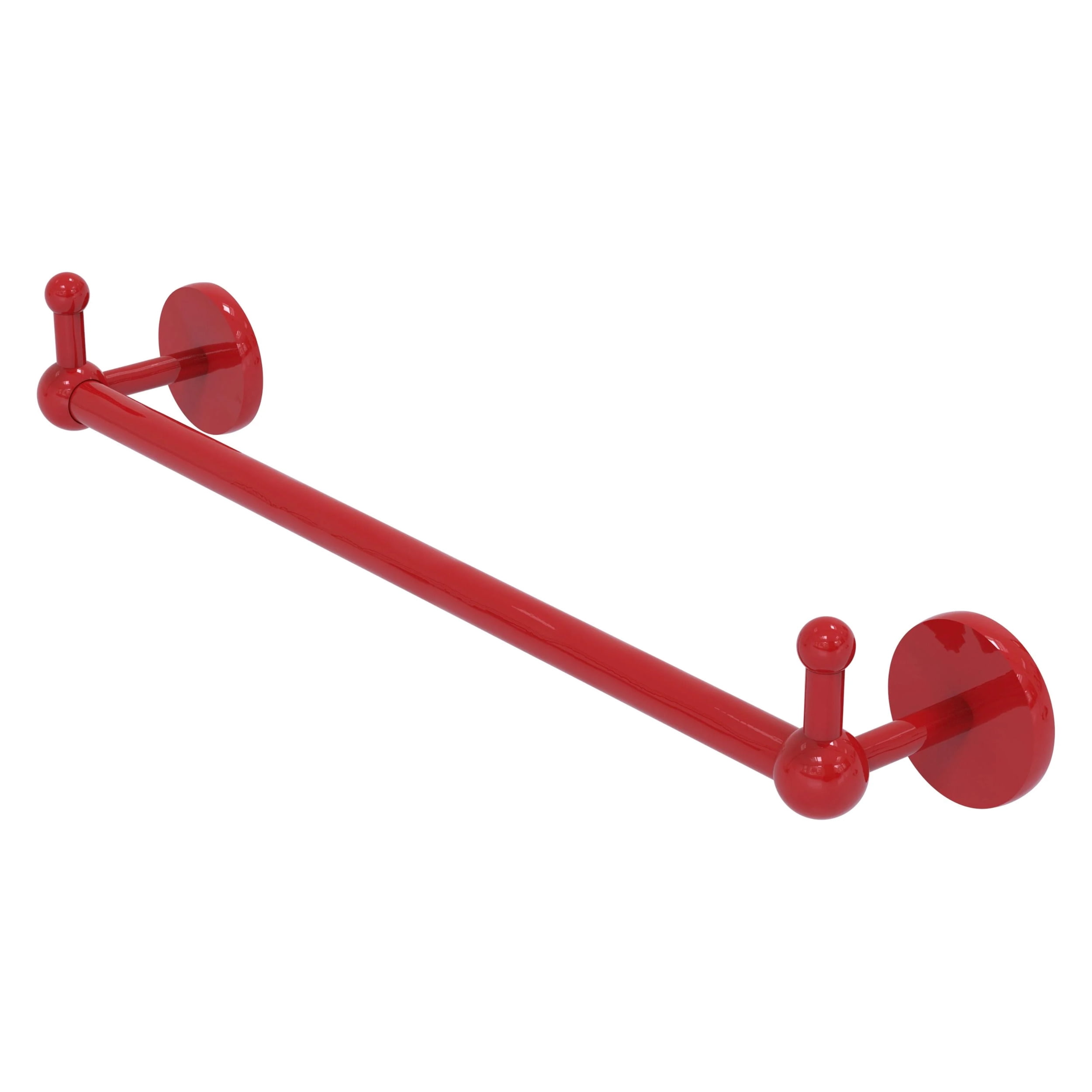 Allied Brass 24" Towel Bar With Integrated Hooks - Matte White, Solid Brass - Space-Saving Bathroom Design With Hidden Mounting