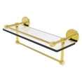 thumbnail image 1 of Prestige Skyline Collection Gallery Glass Shelf with Towel Bar - Polished Brass / 16 Inch, 1 of 11