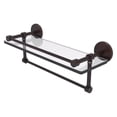 thumbnail image 1 of Prestige Skyline Collection Gallery Glass Shelf with Towel Bar - Venetian Bronze / 16 Inch, 1 of 2