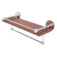 thumbnail image 1 of Prestige Skyline Collection IPE Ironwood Shelf with Gallery Rail and Towel Bar - Polished Chrome / 16 Inch, 1 of 5