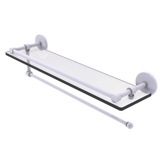Prestige Skyline Collection Paper Towel Holder with 22 Inch Gallery Glass Shelf