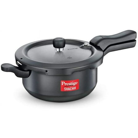 Prestige Svachh 3.5 Litre Pressure Pam with Non-Stick Coating and Hard Anodized Body (Black)
