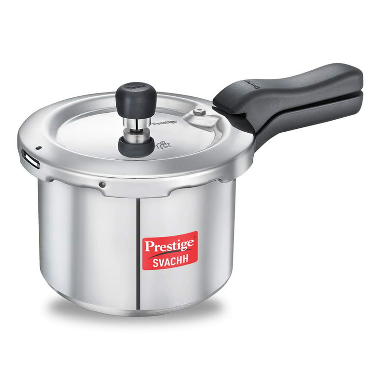 Prestige Svachh Induction Base Aluminium Body Pressure Cooker 3 Litre with  Deep lid for Spillage Control