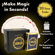 Prestige Svengali Deck   Magic Trick Deck for Card Tricks | Includes 20 Tricks | Magic Tricks Adults & Magician Cards | Professional Svengali for Mind-Blowing Illusions Red - RA MAGIC SHOP