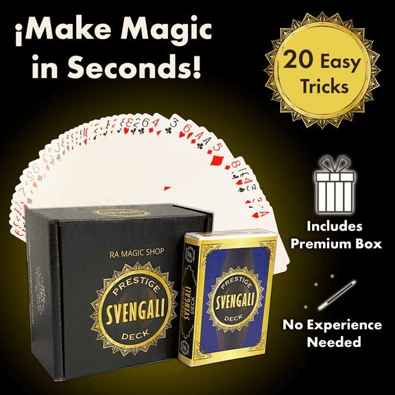 Prestige Svengali Deck Magic Trick Deck for Card Tricks | Includes 20 Tricks | Magic Tricks Adults & Magician Cards | Professional Svengali for Mind-Blowing Illusions Red - RA MAGIC SHOP