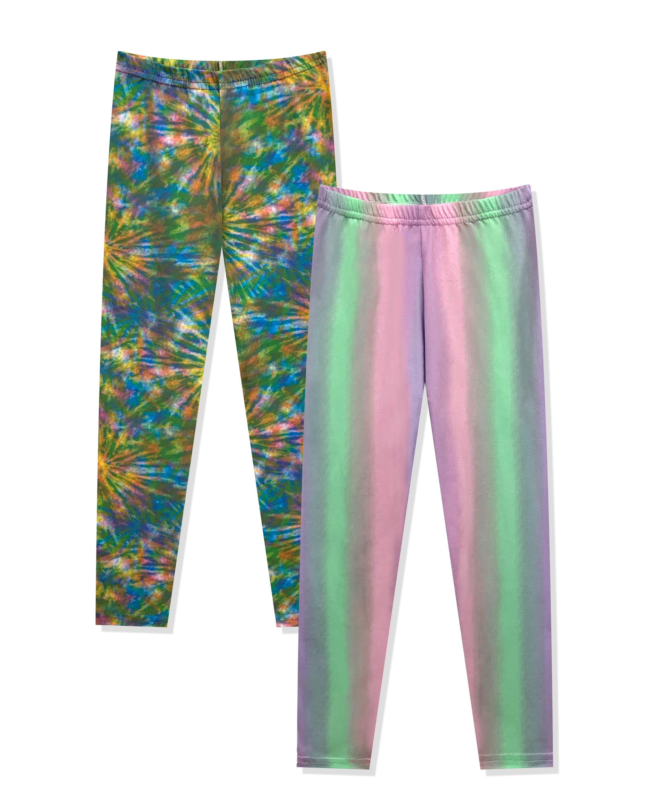 Prestigez Girls Fashion Printed Stretchy Tie Dye Leggings Pants Pack of 2 Pastel Multicolored Size 3T Walmart Business Supplies