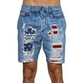 thumbnail image 1 of Prestigez Mens Boxer Shorts USA Flag Pajama Loungewear, Blue, Size: Medium, 1 of 3