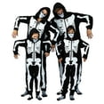 thumbnail image 1 of Prestigez Mens Family Skeleton Onesie Pajama Costume Union Suit Sleepwear With Hood, Mask, And Socks, White - Skeleton, Size: Men - L, 1 of 7