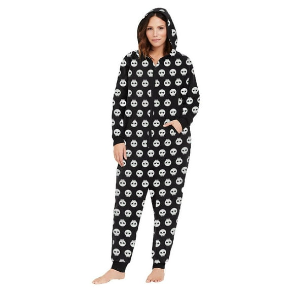 Prestigez Womens Onesie Pajama Plus Size Female, Black, Size: 0-2 Plus