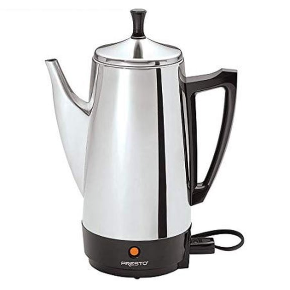 Presto 02811 12-Cup Stainless Steel Coffee Maker with 1 Year Extended Warranty