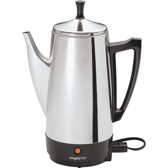 Presto 02811 12-Cup Stainless Steel Coffee Maker with 1 Year Extended Warranty
