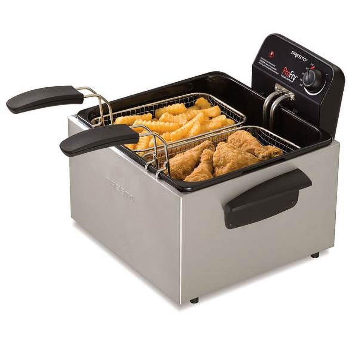 1Pc Stainless Steel Dual Basket ProFry Immersion Element Deep Fryer ...