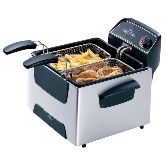Presto 05466 Stainless Steel Dual Basket ProFry immersion element deep fryer